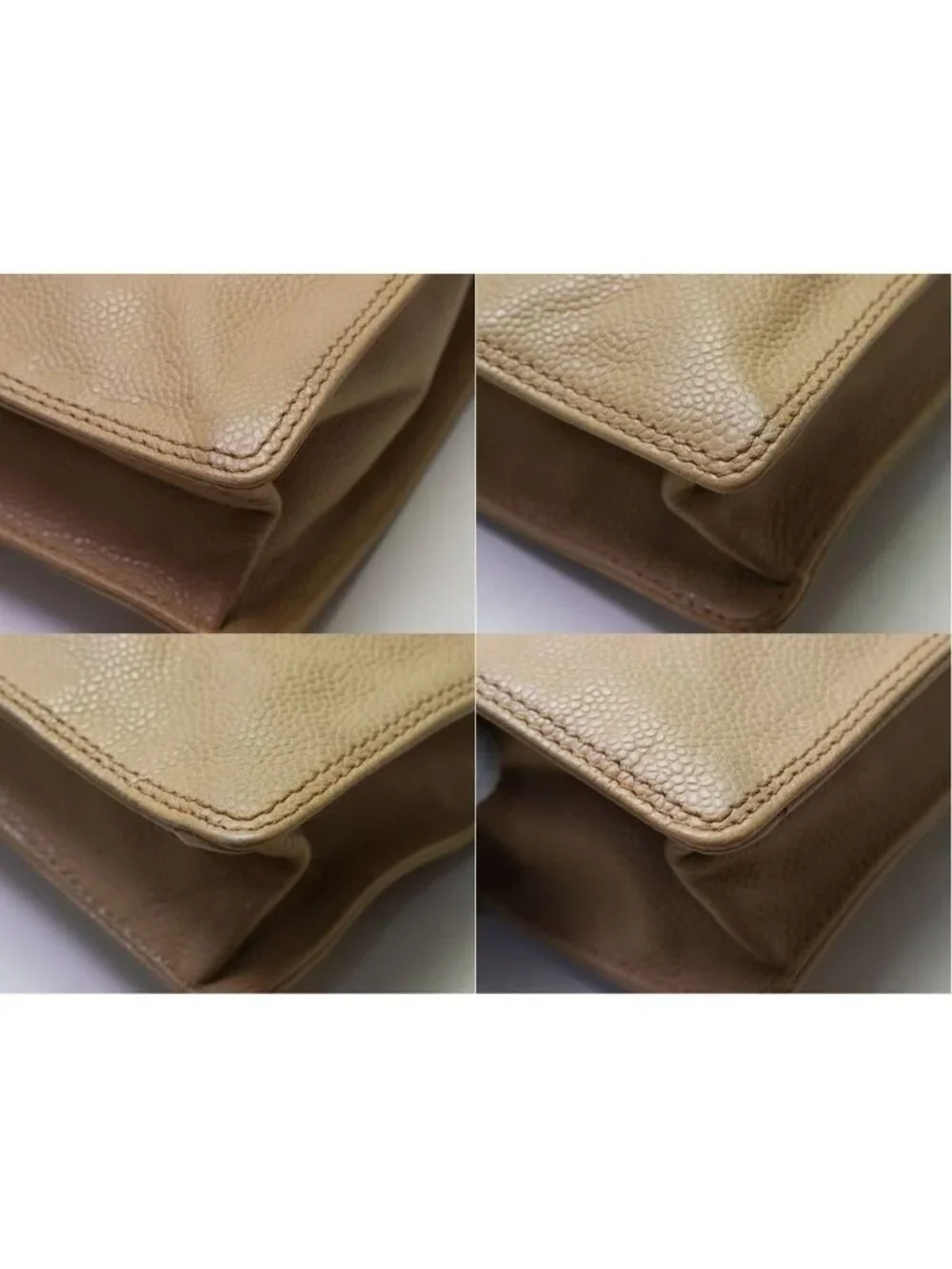 Chanel Caviar Leather Beige Hand Tote Bag